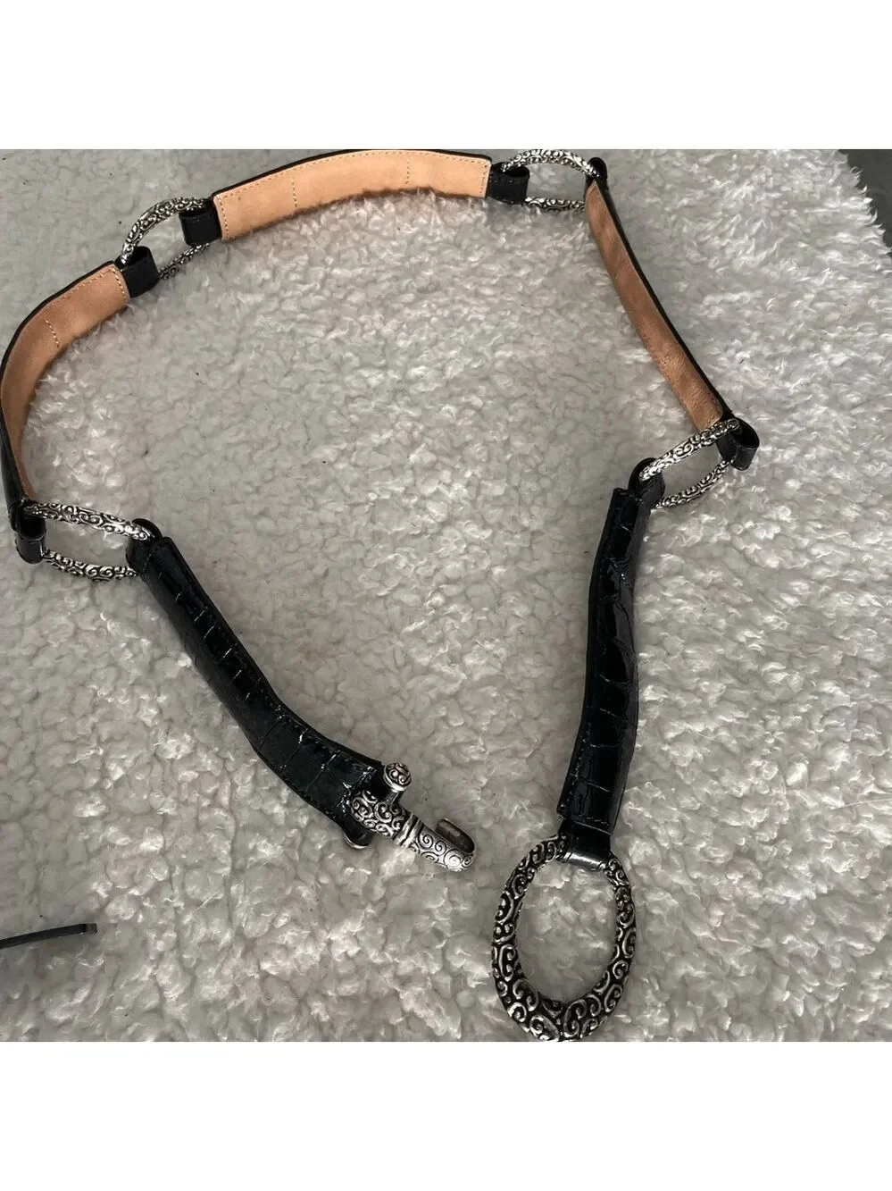 Stylish Black and Silver Women's Belt